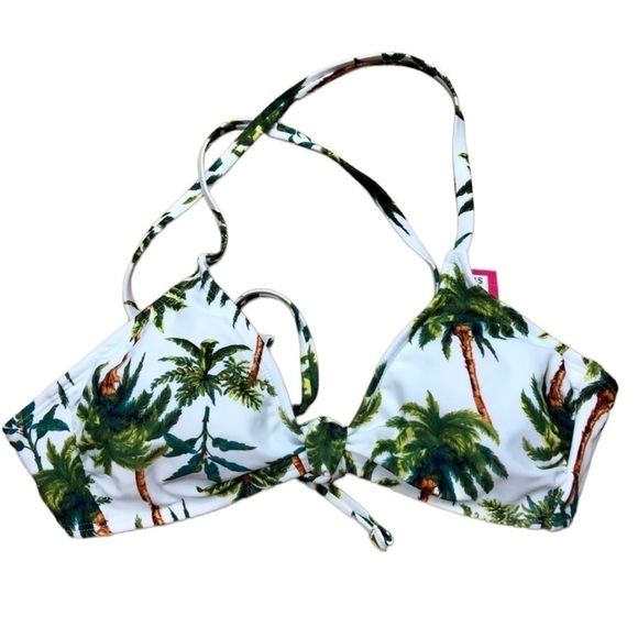 Xhilaration Juniors’ White Palm Bikini Top - Picture 5 of 13